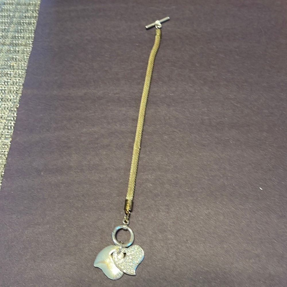 7 1/2 inch toggle heart bracelet